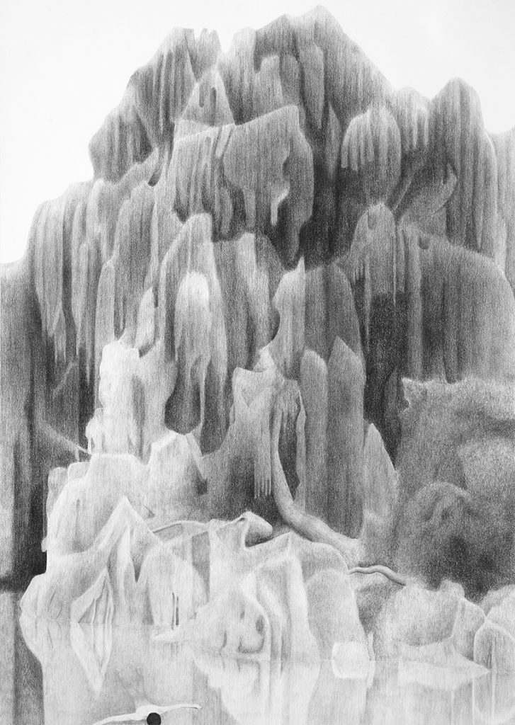 Dukhoon Gim, Holhwang, 2014. Pencil on paper, 105.1 x 74.8 cm, 29 29/64 x 41 3/8 x inch.