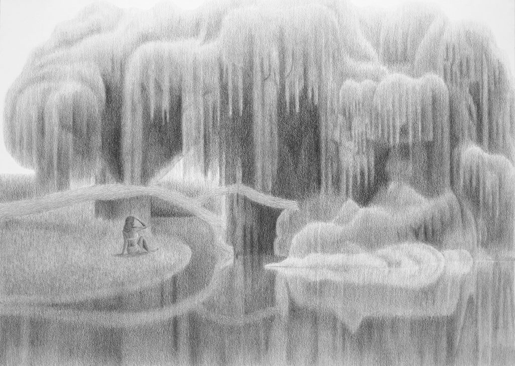 Dukhoon Gim, Room 621, 2015. Pencil on paper, 74.8 x 105.1 cm, 2 15/16 x 41 3/8 inch.