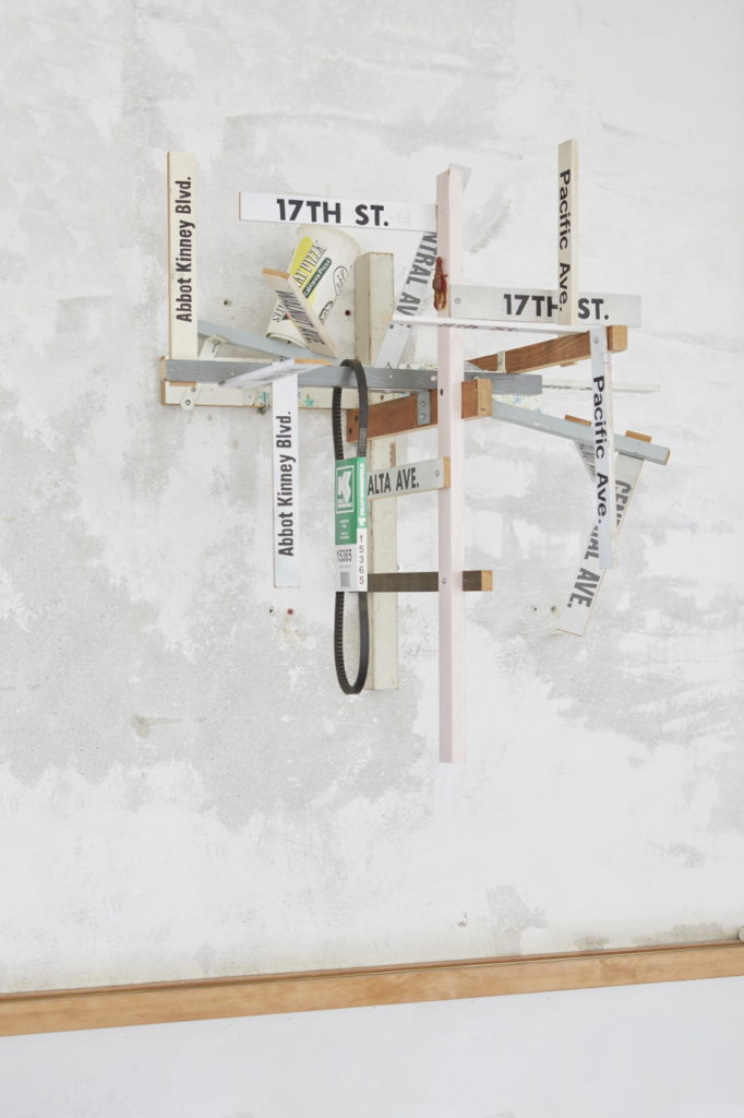 Greg Colson, Four Intersections (Three Girlfriends and A Wife), 2001. Oil, acrylic, enamel, and graphite on wood and metal with objects, 83.8 x 71.1 x 61 cm, 33 x 28 x 24 inch.