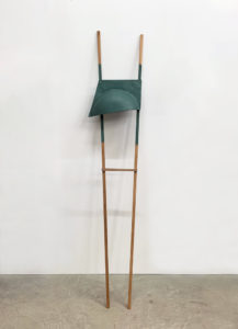 Christina Tenaglia, Untitled (1040), 2019. Earthenware, wood, paint, and screws, 27.9 x 7.6 x 152.4 cm, 11 x 3 x 60 inch.