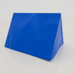 Nathaniel Robinson, Tent (Blue), 2022. Fiberglass-reinforced gypsum cement and paint, 41.9 x 48.3 x 66 cm, 16 1/2 x 19 x 26 inch.