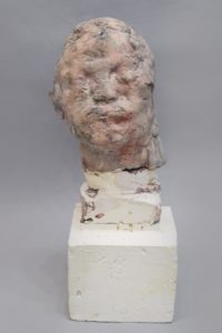 Bruce Gagnier, Nereo, 2022. Plaster and paint, 35 x 13 x 13 cm, 14 x 5 x 5 inch.