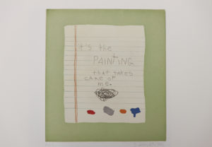 Squeak Carnwath, Memo (Edition 3 of 10 AP), 2002, Color aquatint & hardground & softground etching, 20 x 18 in