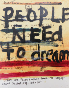 Squeak Carnwath, People Need (Edition 1 of 1 AP), 2015, UV cured ink on paper, 14 x 11 in