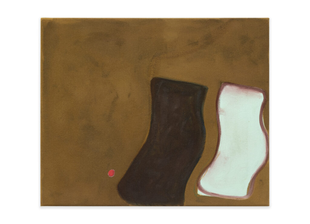 Relational Difference II (version), 2024, acrylic, colour pencil and oil paint on cotton duck, 38 x 46 cm (15 x 18.1 in)