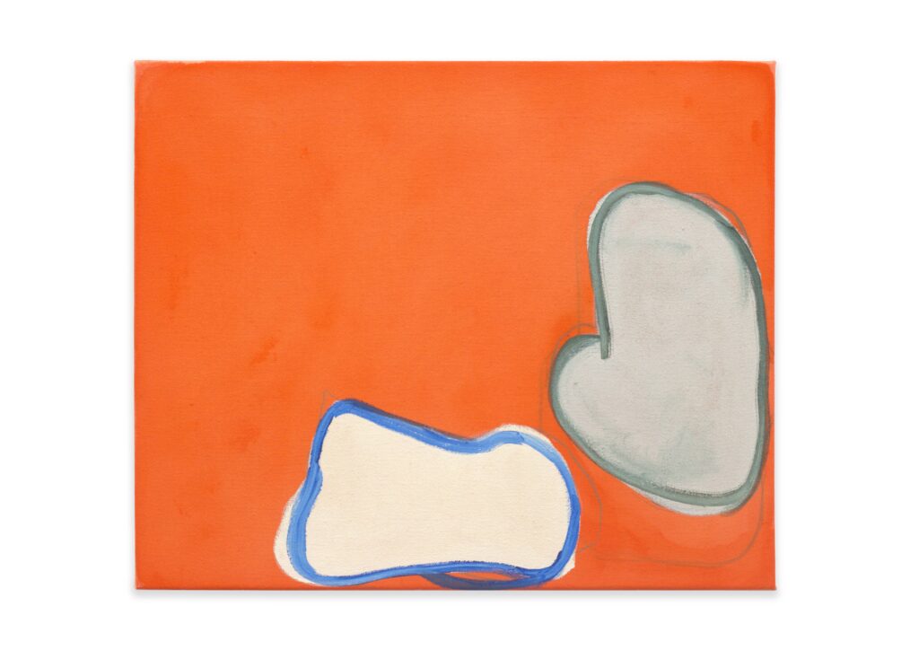 Relational Difference, 2024, acrylic, colour pencil and oil paint on cotton duck, 38 x 46 cm (15 x 18.1 in)