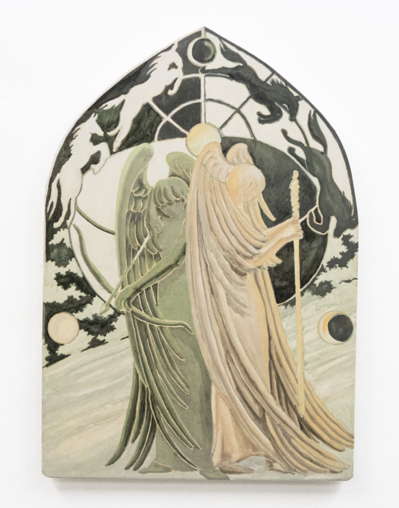 Day and Night 2025 66.5×46cm Powdered pigment, kaolin, and animal skin glue on korean paper