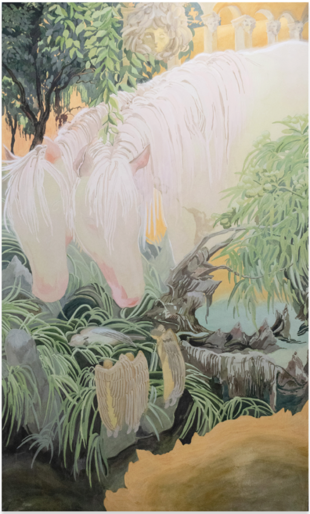 Dead Horse Bay 2025 112x 194cm Powdered pigment, kaolin, and animal skin glue on korean paper