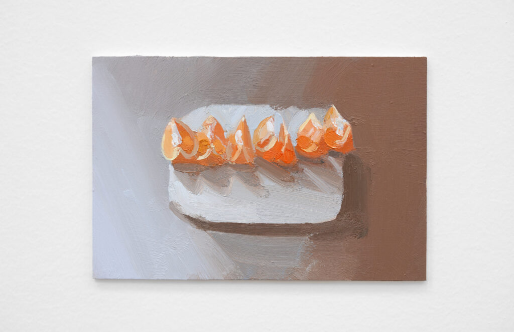 Slices of an Orange 2023 oil on panel 4.75 x 7 in