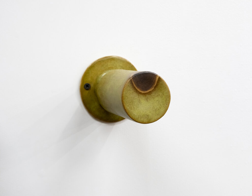 Untitled 2023 stoneware, glaze 3 ⅜ x 3 ⅜ x 5 ¼ in