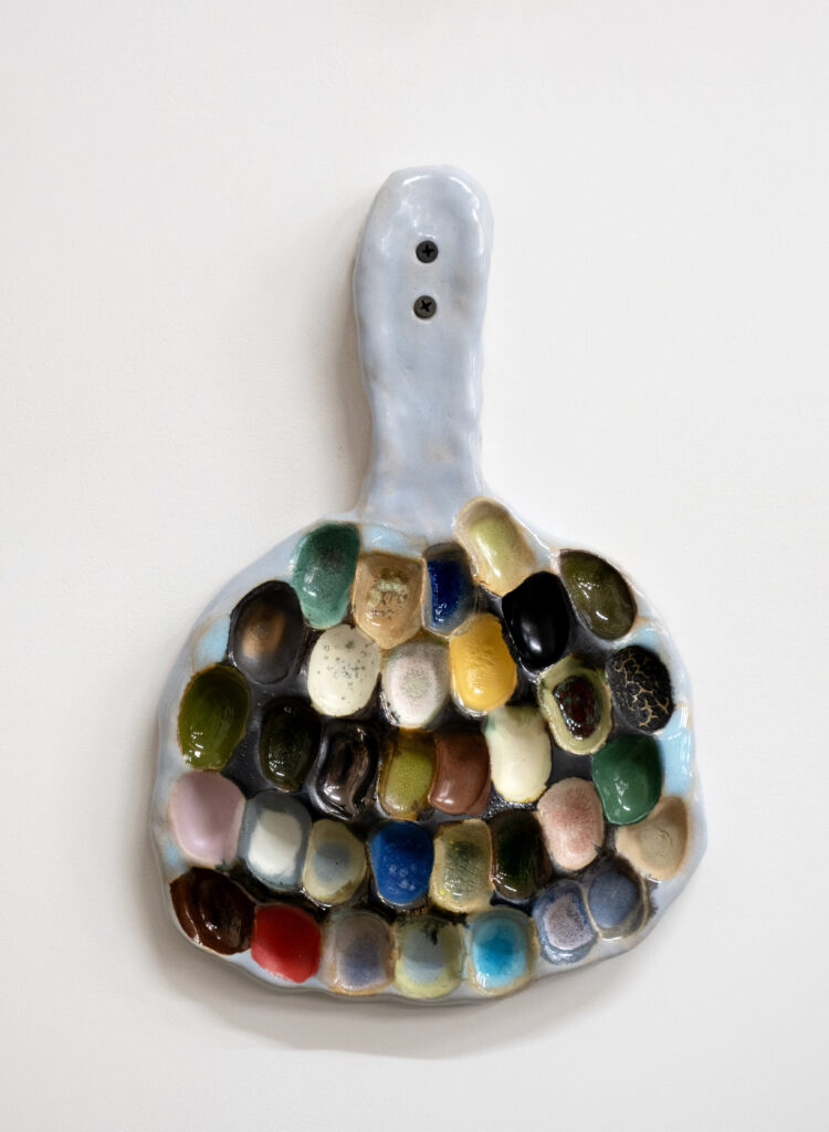 Untitled 2023 stoneware, glaze 13 x 8 ½ x 1 ¼ in