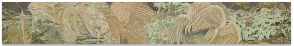 끝과 시작_7 2025 30×200cm Powdered pigment, kaolin, and animal skin glue on unbleached cotton